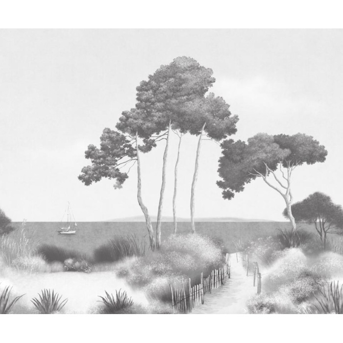 MURAL CASELIO MOONLIGHT3 SEASIDE S GRIS