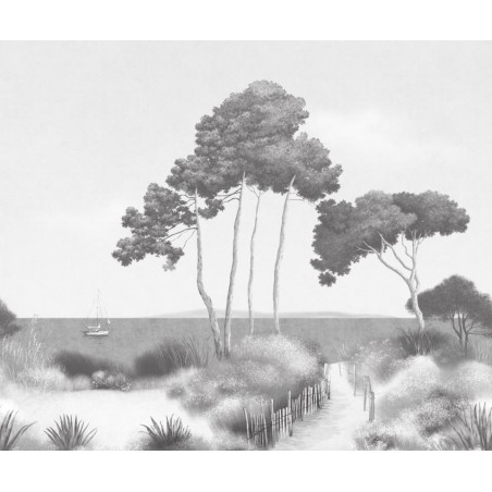 MURAL CASELIO MOONLIGHT3 SEASIDE S GRIS