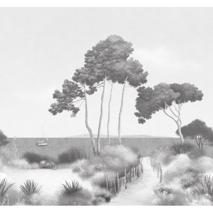 MURAL CASELIO MOONLIGHT3 SEASIDE M GRIS