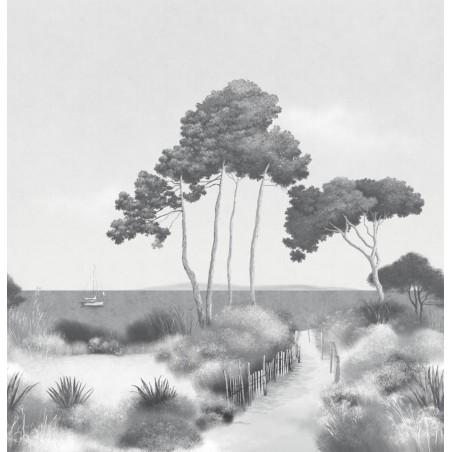 MURAL CASELIO MOONLIGHT3 SEASIDE L GRIS