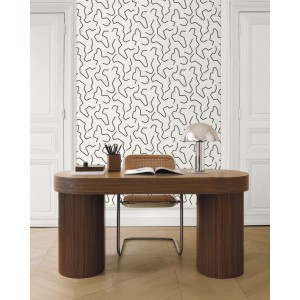 PAPEL PINTADO CASELIO MOONLIGHT3 ART LINE BL/NEG
