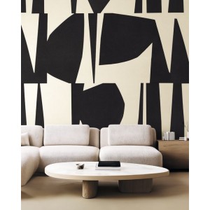 MURAL CASELIO MOONLIGHT3 GRAPHIC ART L NE/BEIG
