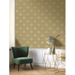 PAPEL PINTADO CASADECO ELIXIR PANACHE DORADO
