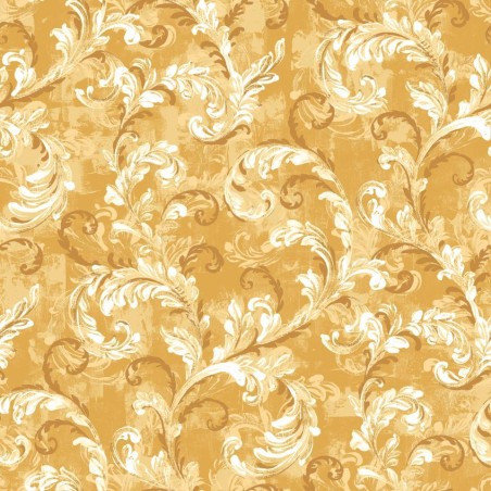 PAPEL PINTADO COORDONNE DAMASKUS BYZANTINE MUSTARD