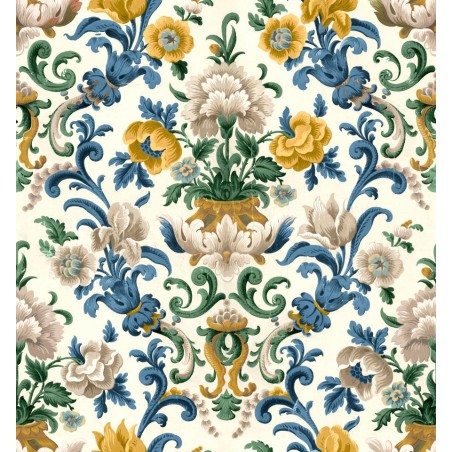 PAPEL PINTADO COORDONNE DAMASKUS ARANJUEZ SAPPHIRE