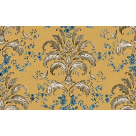 PAPEL PINTADO COORDONNE DAMASKUS FRENCH MUSTARD