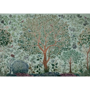 MURAL COORDONNE DAMASKUS VARANASI TREE SAPPHIRE