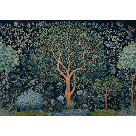 MURAL COORDONNE DAMASKUS VARANASI TREE ONYX