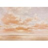 MURAL COORDONNE DAMASKUS CUMULUS CLOUDS CORAL