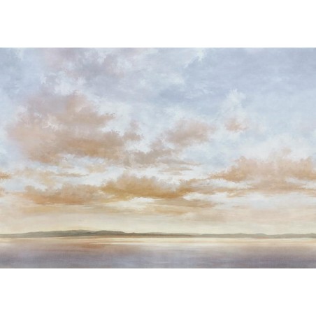 MURAL COORDONNE DAMASKUS CUMULUS CLOUDS SAPPHIRE