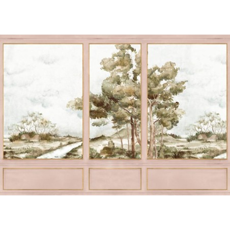 MURAL COORDONNE DAMASKUS VIEW PEACH