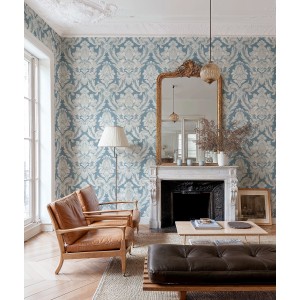 PAPEL PINTADO COORDONNE DAMASKUS VENETIAN SAPPHIRE