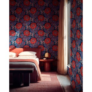 PAPEL PINTADO COORDONNE DAMASKUS DAMASK VERMILION