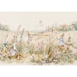MURAL COORDONNE BB KIDS BUNNIES NATURAL