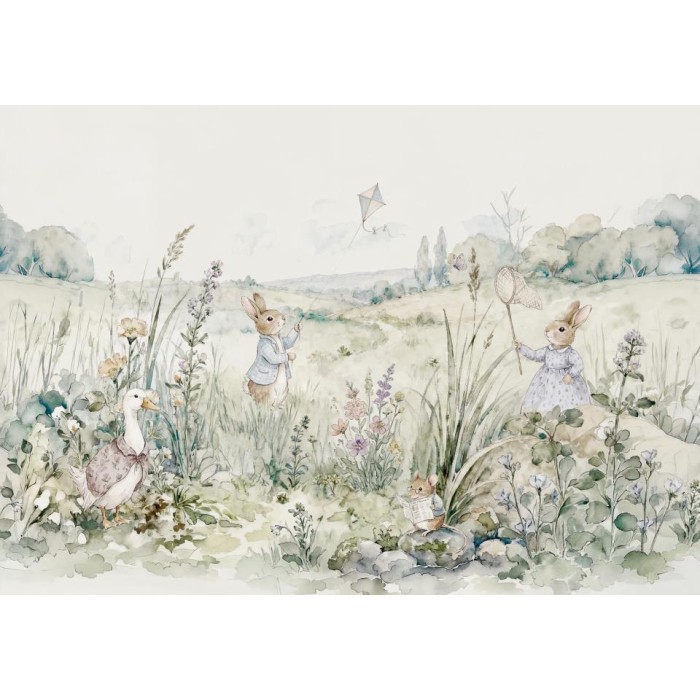 MURAL COORDONNE BB KIDS BUNNIES INDIGO