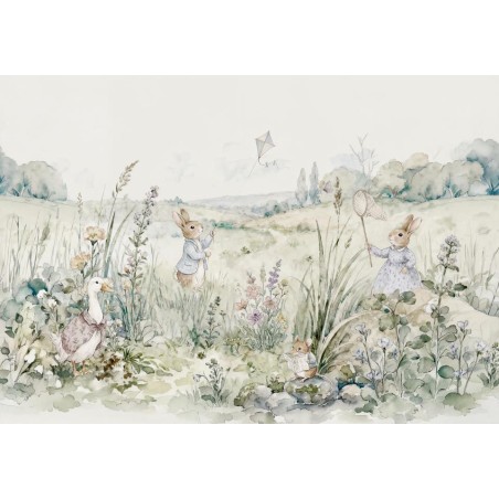 MURAL COORDONNE BB KIDS BUNNIES INDIGO