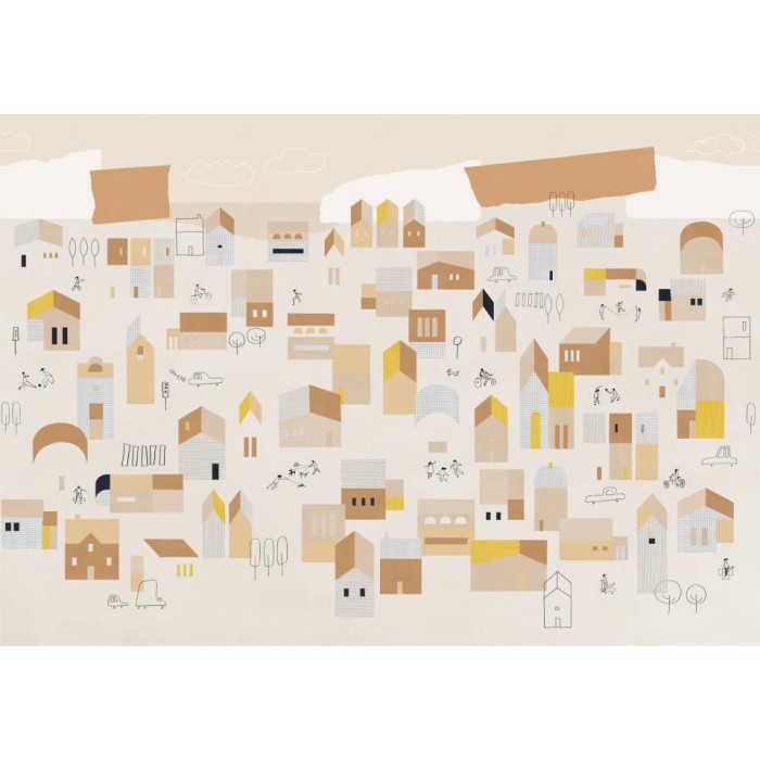 MURAL COORDONNE BB KIDS HOMETOWN NATURAL
