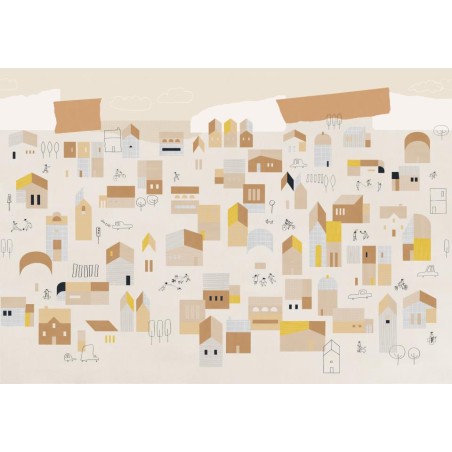 MURAL COORDONNE BB KIDS HOMETOWN NATURAL