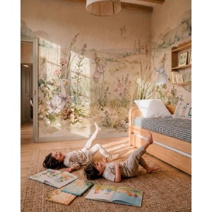 MURAL COORDONNE BB KIDS BUNNIES NATURAL