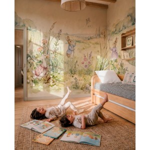 MURAL COORDONNE BB KIDS BUNNIES MINT
