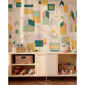 MURAL COORDONNE BB KIDS HOMETOWN LILAC