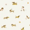 PAPEL PINTADO CASELIO HAPPY KIDS CLUB TECKEL BL/RO