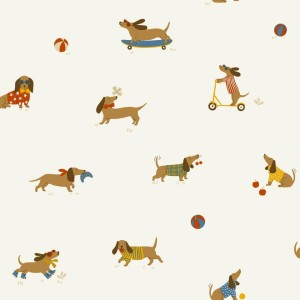 PAPEL PINTADO CASELIO HAPPY KIDS CLUB TECKEL BL