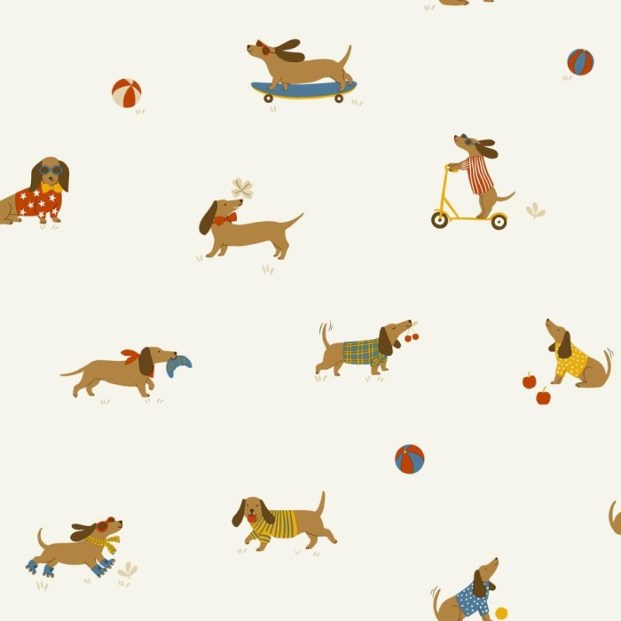 PAPEL PINTADO CASELIO HAPPY KIDS CLUB TECKEL BL