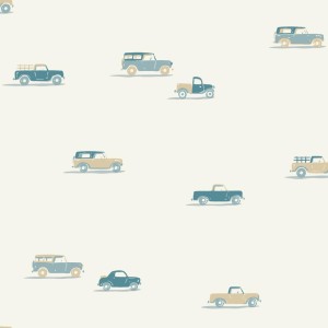 PAPEL PINTADO CASELIO HAPPY KIDS CLUB PICK UP AZUL