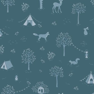 PAPEL PINTADO CASELIO HAPPY KIDS CLUB SCOUTY AZUL