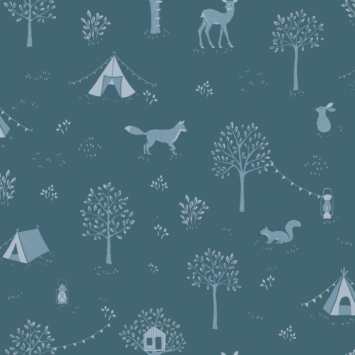 PAPEL PINTADO CASELIO HAPPY KIDS CLUB SCOUTY AZUL