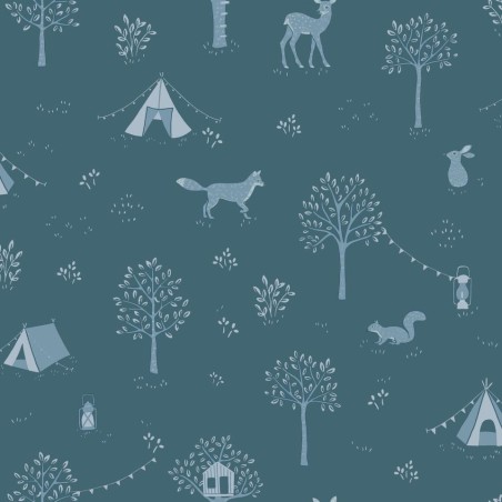 PAPEL PINTADO CASELIO HAPPY KIDS CLUB SCOUTY AZUL