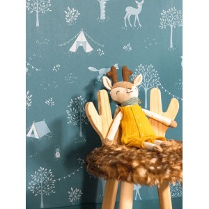 PAPEL PINTADO CASELIO HAPPY KIDS CLUB SCOUTY AZUL