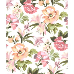 PAPEL PINTADO CASADECO LE BEAU JARDIN BOUQUET ROSA