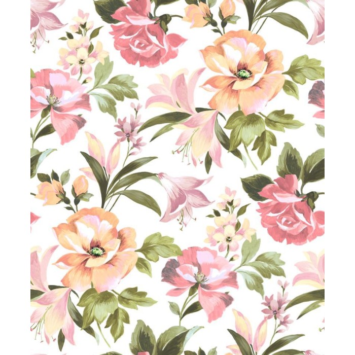PAPEL PINTADO CASADECO LE BEAU JARDIN BOUQUET ROSA