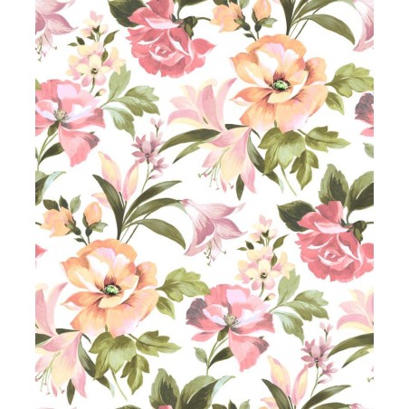 PAPEL PINTADO CASADECO LE BEAU JARDIN BOUQUET ROSA