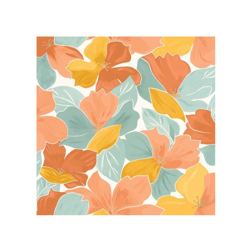 PAPEL PINTADO CASELIO FLOWE POWER AUGUST VER/NAR