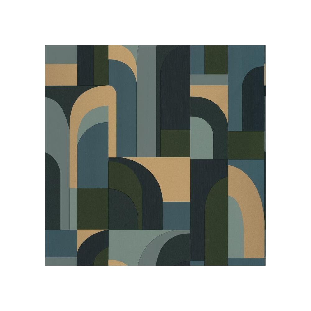 PAPEL PINTADO CASELIO LABYRINTH DOORS  VER/AZU/DOR