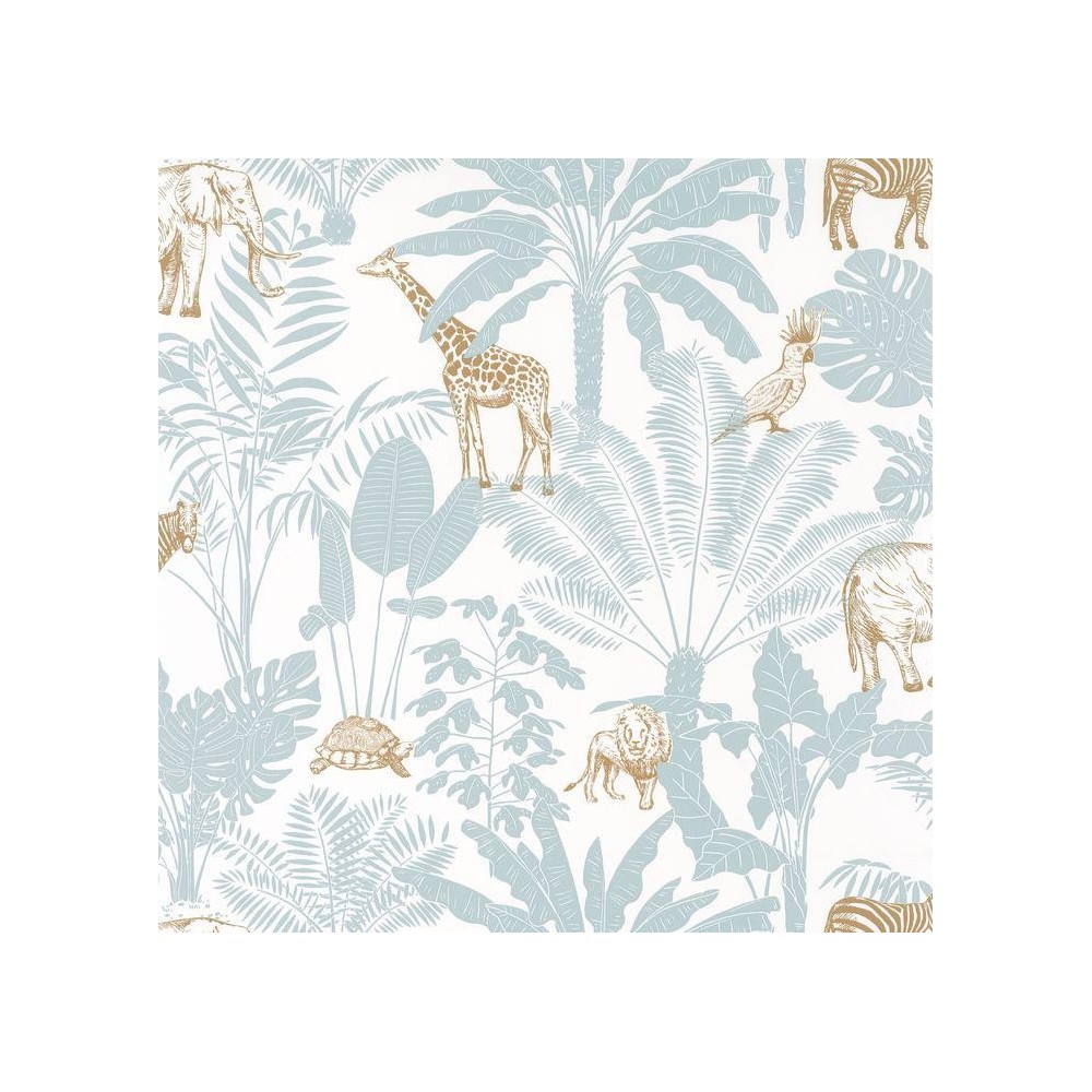 PAPEL PINTADO CASELIO OUR PLANET JUNGLE AZ/BL/OCR