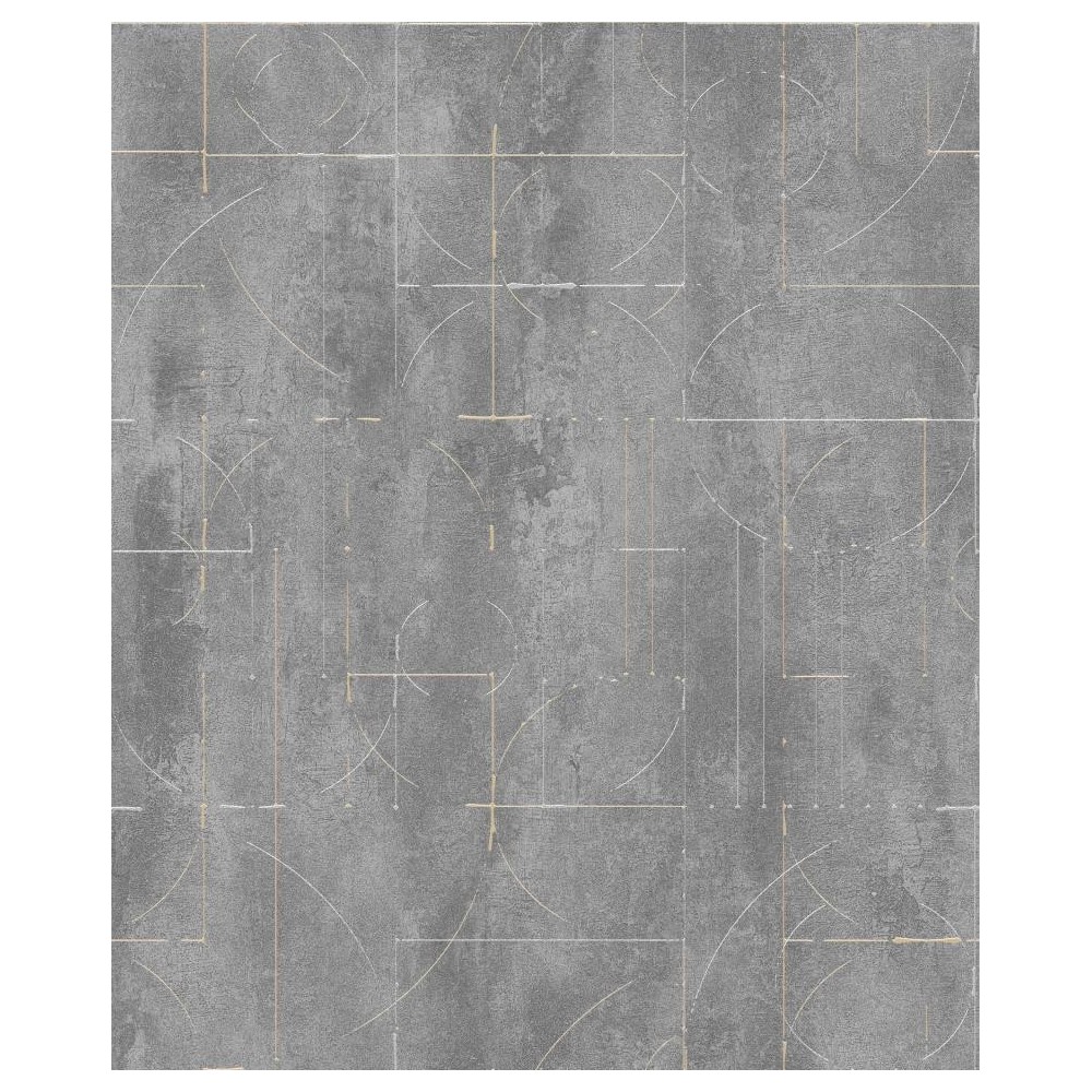 PAPEL PINTADO KHROMA PRISMA SKETCH GRIS/DORADO