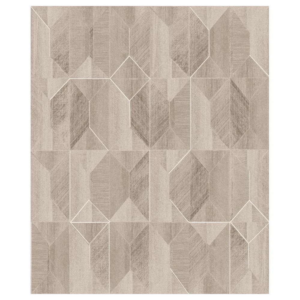 PAPEL PINTADO KHROMA PRISMA MARQUETRY MARRON/ARENA