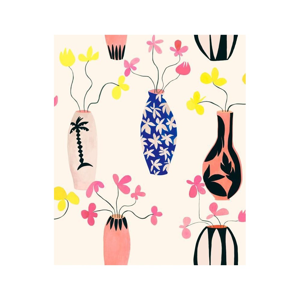 PAPEL PINTADO COORDONNE 40AN DELGADO BEIGE/ROS/NEG