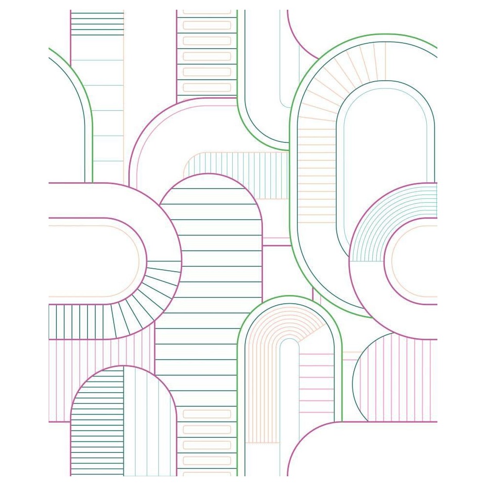 PAPEL PINTADO COORDONNE 40AN MASTEN BLA/MAL/VERDE