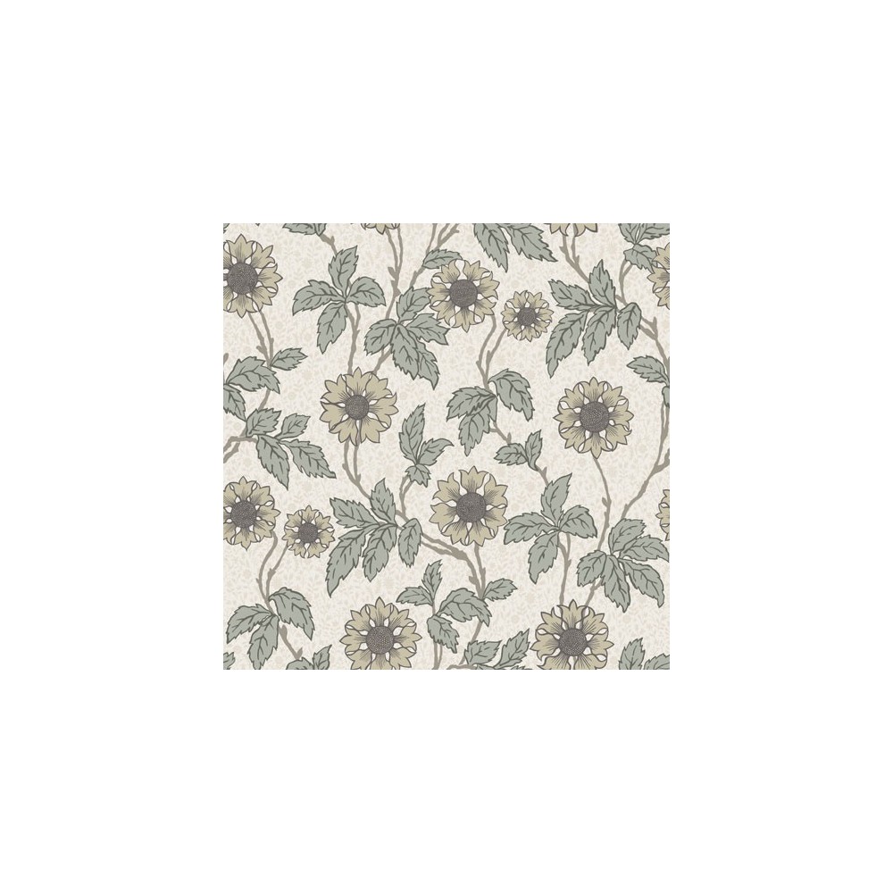 PAPEL PINTADO TRES TINTAS LYCKEBO BLAN/CREMA/AZUL