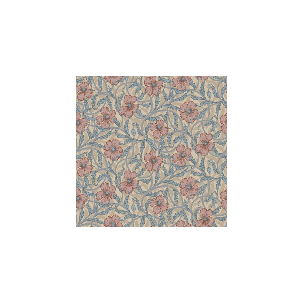 PAPEL PINTADO TRES TINTAS LYCKEBO CORAL/BEIGE/VERD