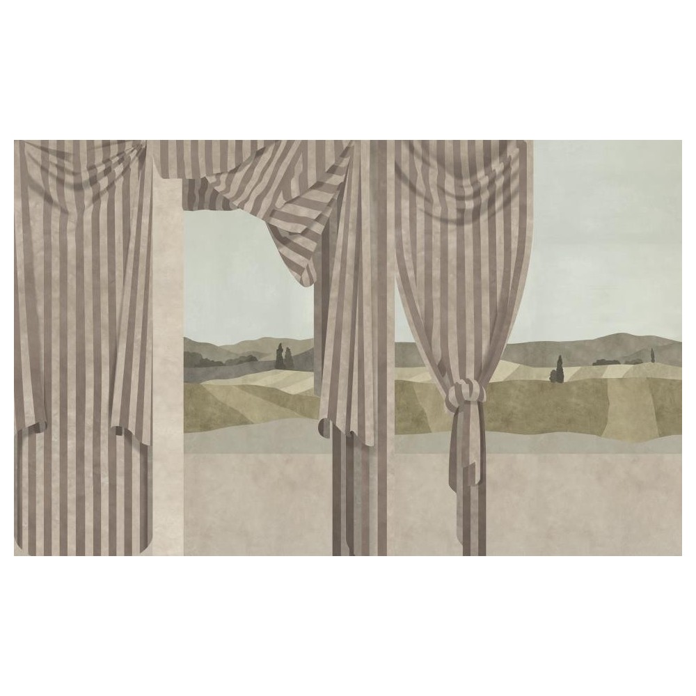 MURAL COORDONNE  MAXIMALISM DRAPE BEIGE/MAR/VERD
