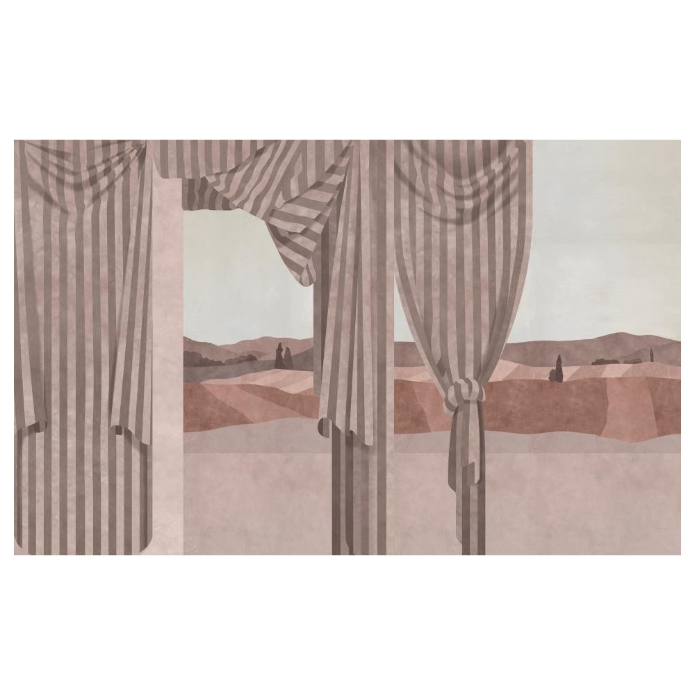 MURAL COORDONNE MAXIMALISM DRAPE ROSA/TEJA/MAR