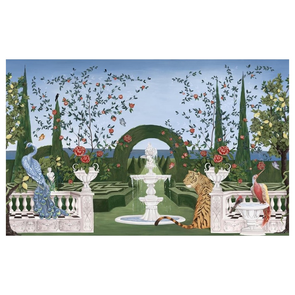 MURAL COORDONNE MAXIMALISM DEDALE VER/AZUL/OCRE