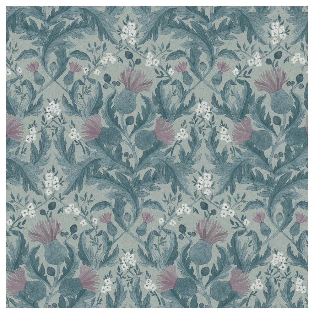 PAPEL PINTADO COORDONNE IN BLOOM THISTLE AZUL/MAL