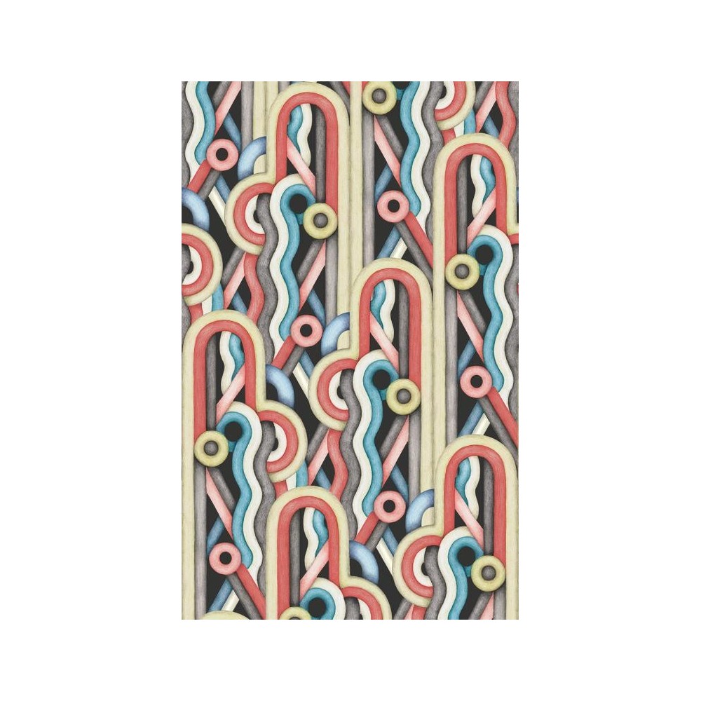 PAPEL PINTADO TRES TINTAS RUBRICA CALIGRAMA ROS/NE